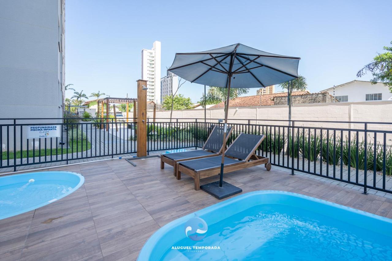 Apartamento Com Vista Mar, Ar-Condicionado, Wi-Fi Condominio Com Piscina, Quadra De Esportes Playground Infantil A 15 Minutos Do Beto Carreiro Piçarras Zewnętrze zdjęcie